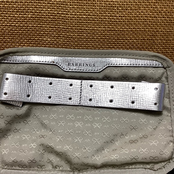 Anya Hindmarch Wink Jewelry Travel Case Pouch in Gray and Silver (B404) - Picture 8 of 11